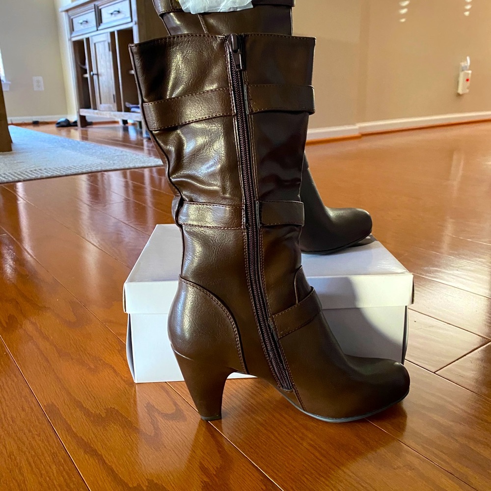 Nine West Brown Heeled Boots